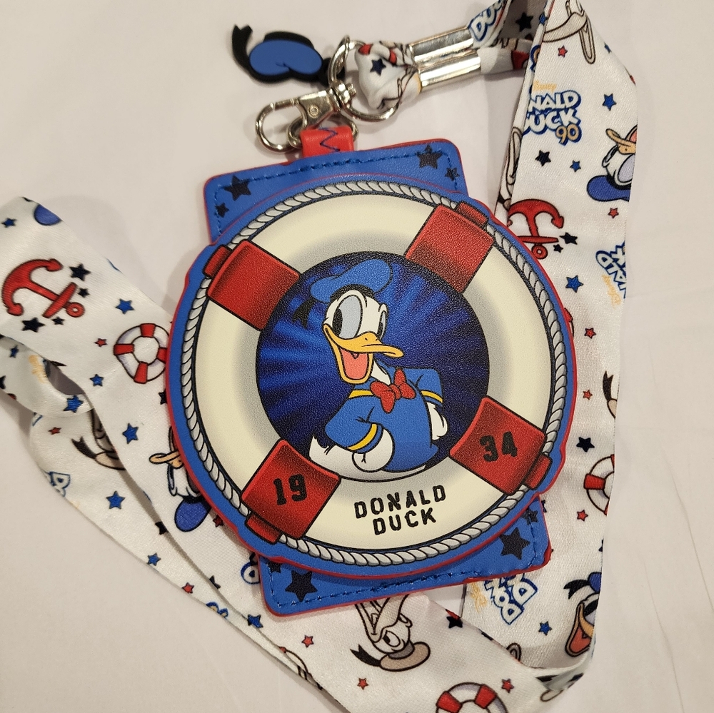 Loungefly Donald Duck Key & Card Holder - Blue and Red